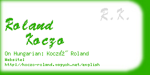 roland koczo business card